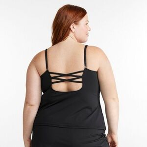 LL Bean New Currents Swimwear, Squareneck Tankini Top 20W NWT